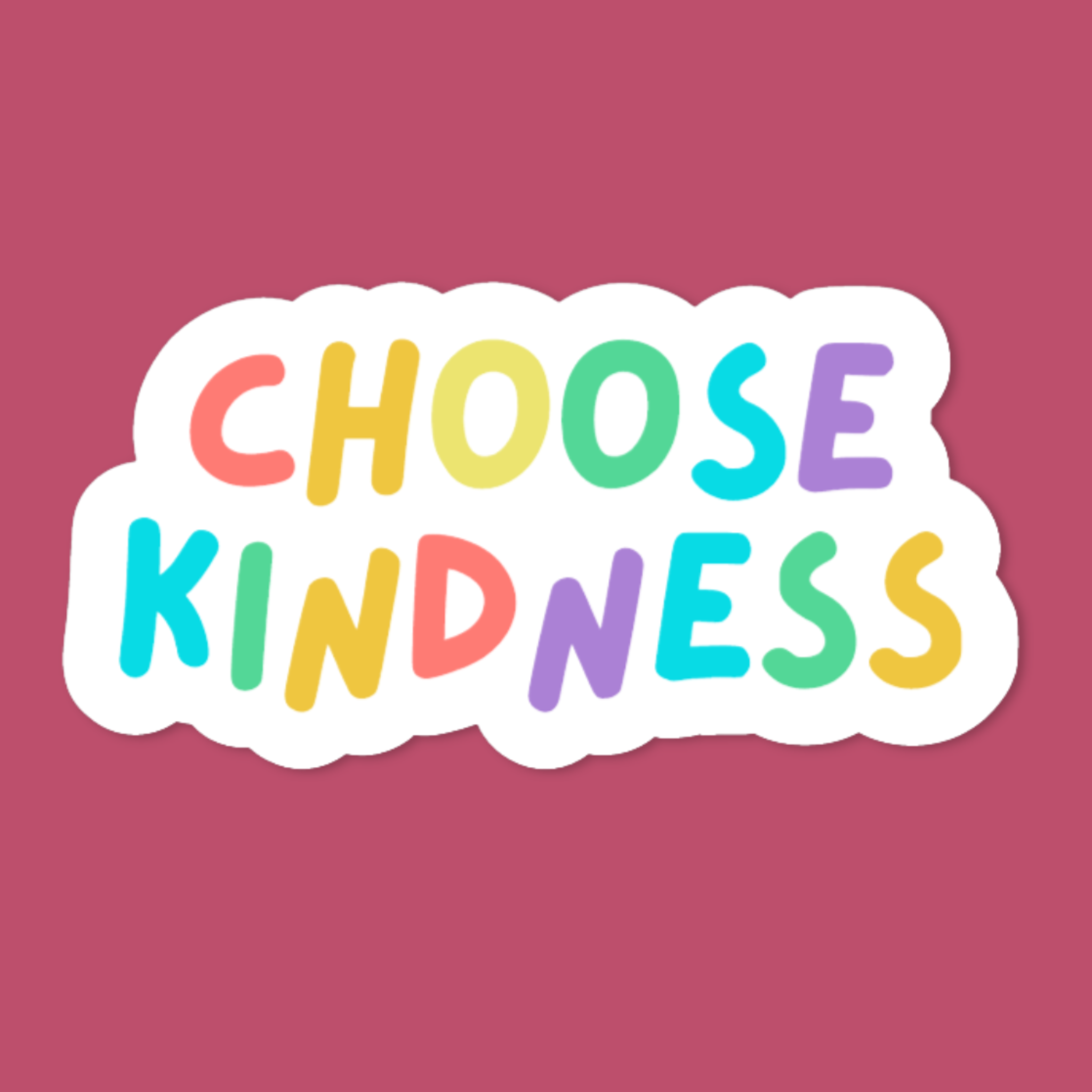 Choose Kindness Floral Bouquet Sticker